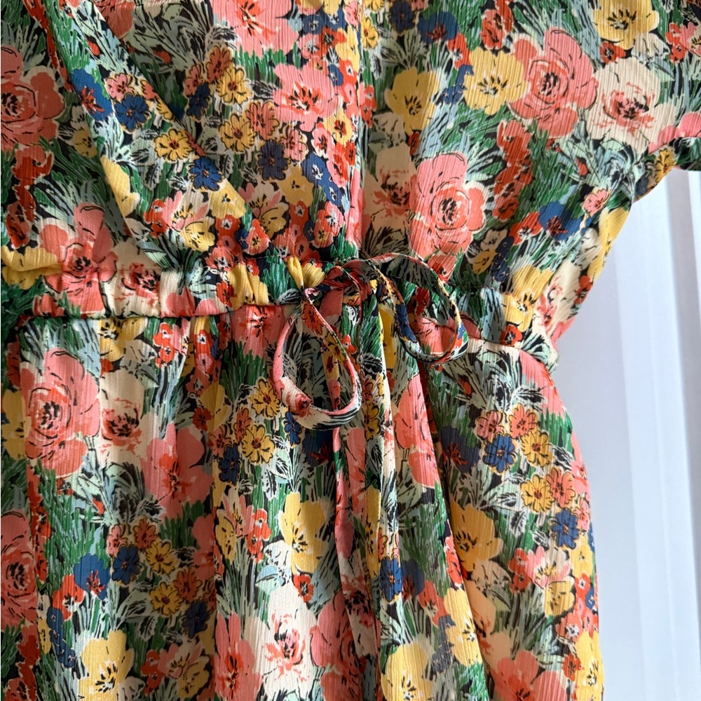 Sezane Floral Long Sleeve Dress - Picture 3 of 4